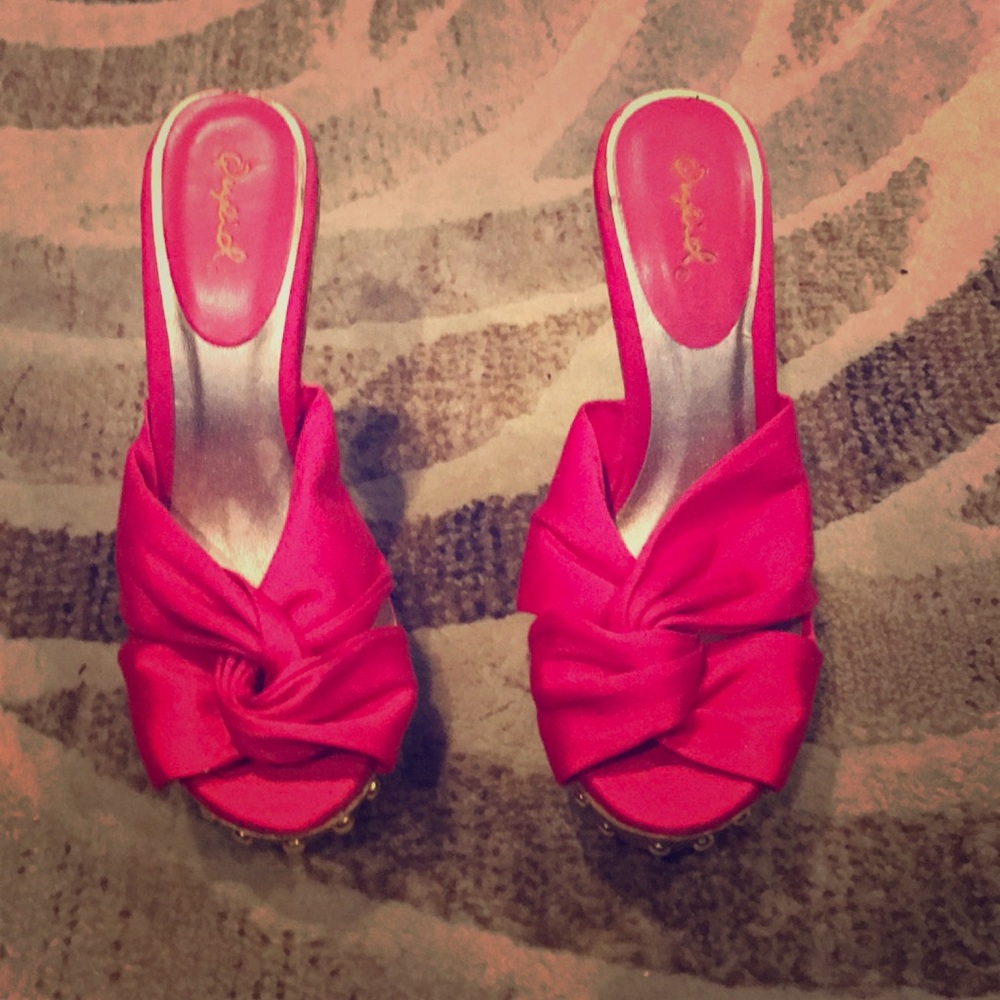 Hot Pink Wedges